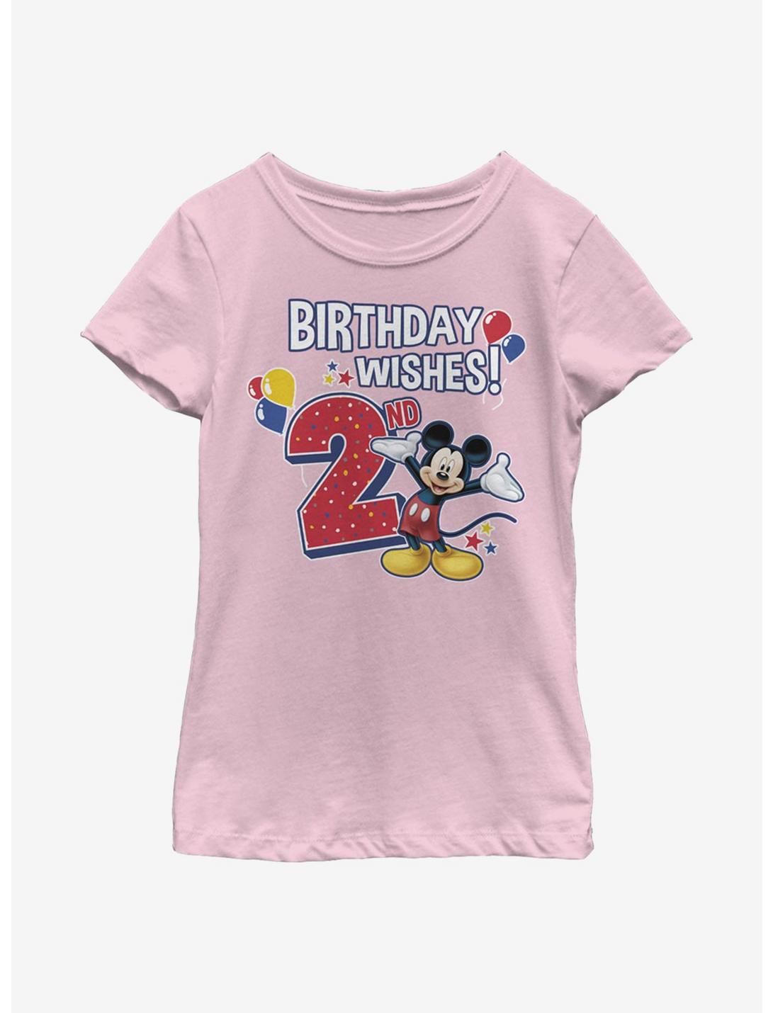 Disney Mickey Mouse Mickey Birthday 2 Youth Girls T-Shirt, PINK, hi-res