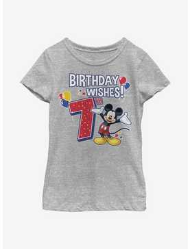 Disney Mickey Mouse Mickey Birthday 7 Youth Girls T-Shirt, , hi-res