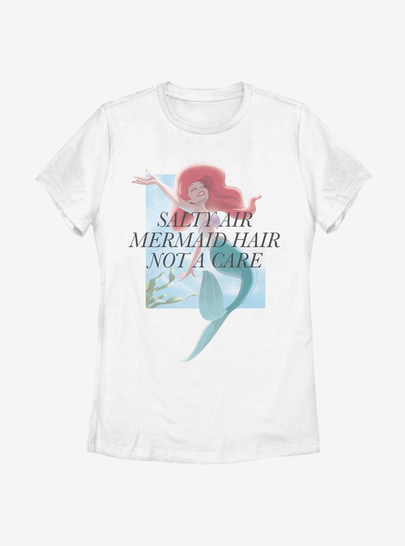 Disney The Little Mermaid Mer Hair Womens T-Shirt, WHITE, hi-res