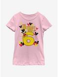 Disney Mickey Mouse Mickey Birthday Girl Is 6 Youth Girls T-Shirt, PINK, hi-res