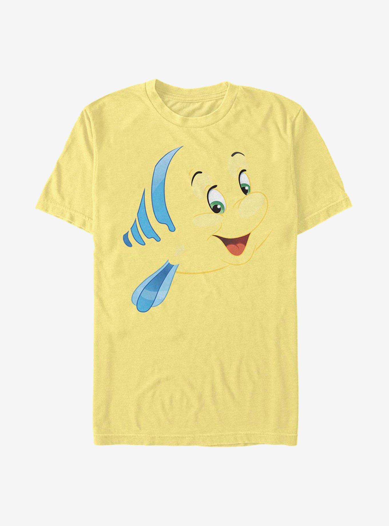 Disney The Little Mermaid Flounder Face T-Shirt, , hi-res