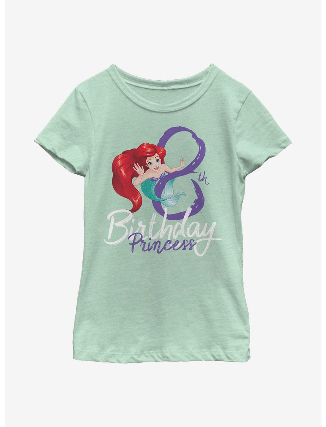Disney The Little Mermaid Birthday Mermaid Eight Youth Girls T-Shirt, MINT, hi-res
