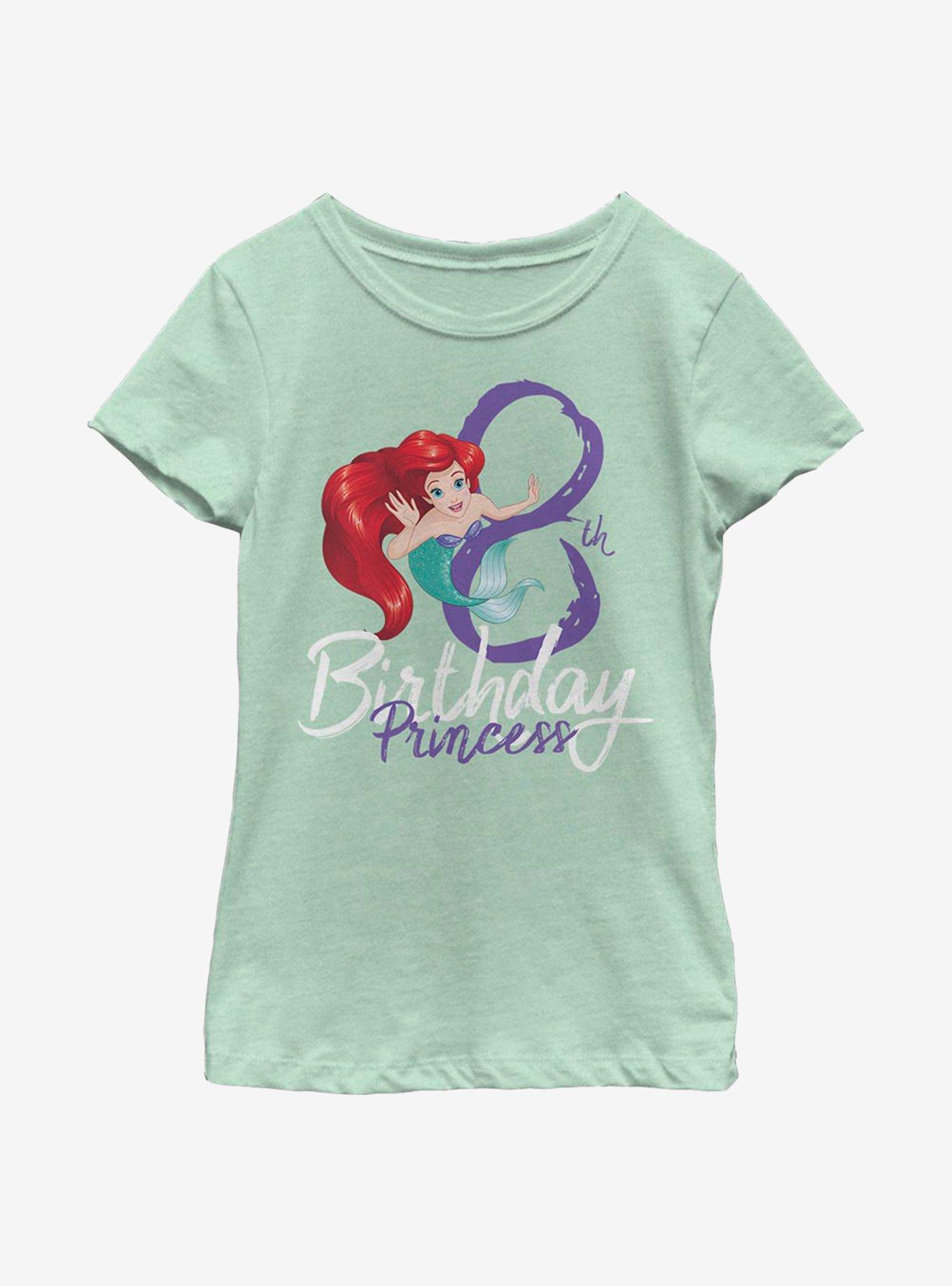 Disney The Little Mermaid Birthday Mermaid Eight Youth Girls T-Shirt, , hi-res