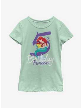 Disney The Little Mermaid Birthday Mermaid Five Youth Girls T-Shirt, , hi-res