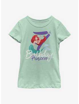 Disney The Little Mermaid Birthday Mermaid Seven Youth Girls T-Shirt, , hi-res