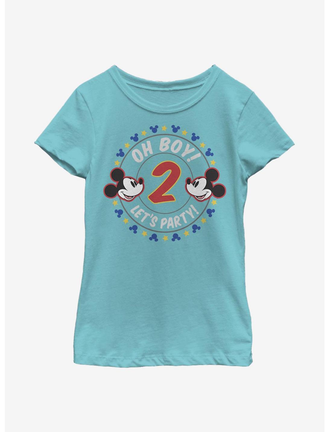 Disney Mickey Mouse Oh Boy Mickey 2 Youth Girls T-Shirt, TAHI BLUE, hi-res
