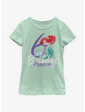 Disney The Little Mermaid Birthday Mermaid Six Youth Girls T-Shirt, , hi-res