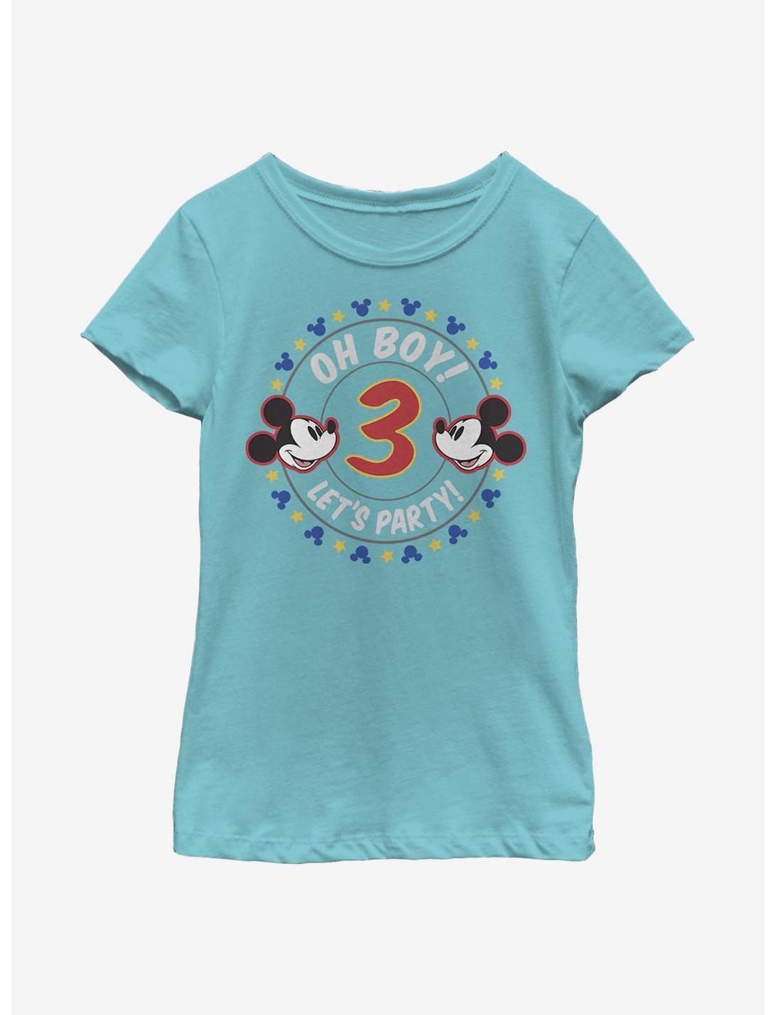 Disney Mickey Mouse Oh Boy Mickey 3 Youth Girls T-Shirt, TAHI BLUE, hi-res