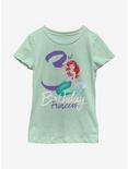 Disney The Little Mermaid Birthday Mermaid Three Youth Girls T-Shirt, MINT, hi-res