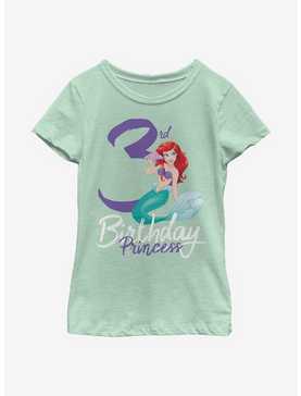 Disney The Little Mermaid Birthday Mermaid Three Youth Girls T-Shirt, , hi-res