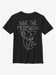 Disney The Little Mermaid Save The Mermaids Youth T-Shirt, BLACK, hi-res