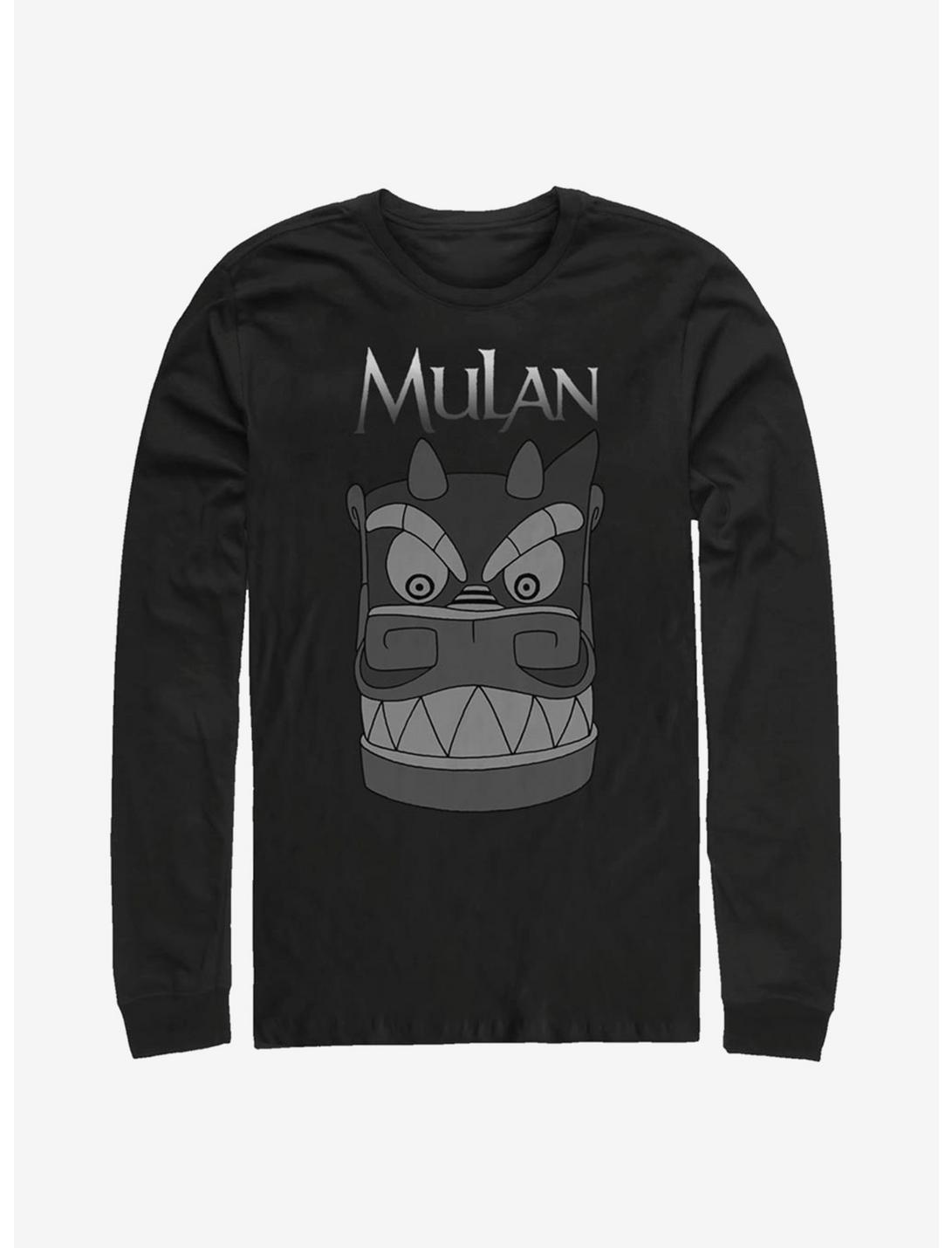 Disney Mulan Stone Dragon Head Long-Sleeve T-Shirt, BLACK, hi-res
