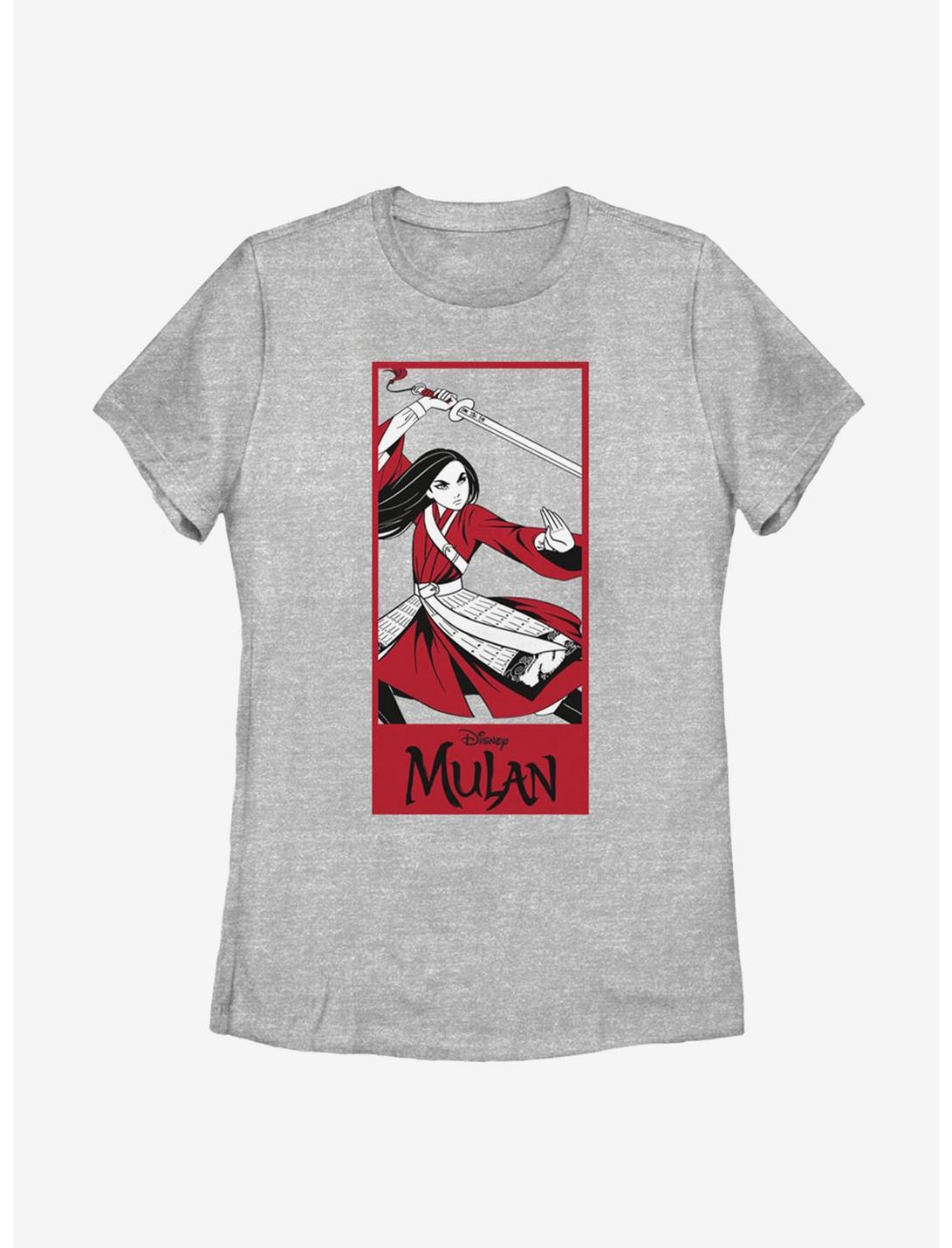 Disney Mulan Bold Spirit Womens T-Shirt, ATH HTR, hi-res