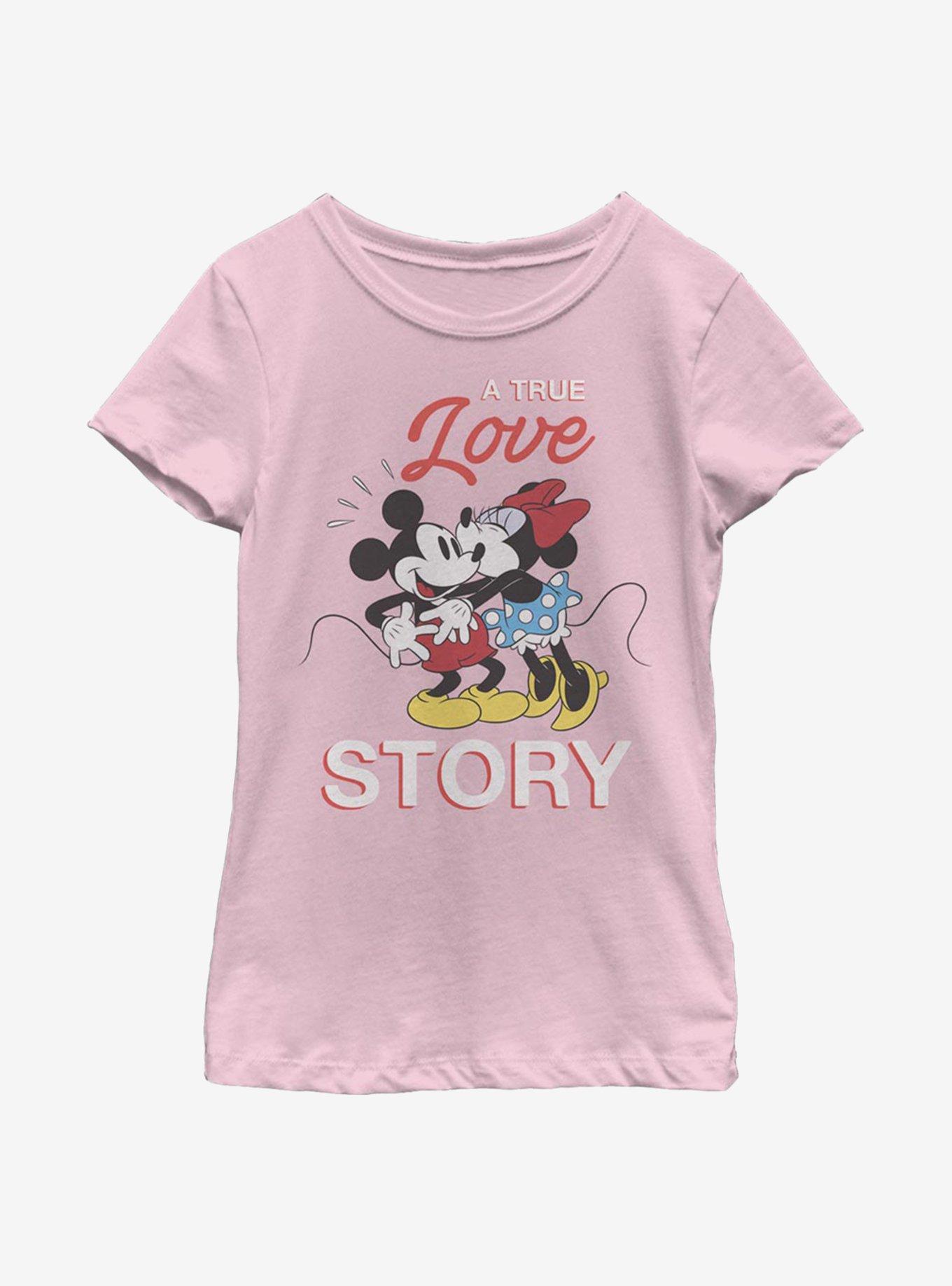 Disney Mickey Mouse True Love Story Youth Girls T-Shirt, , hi-res