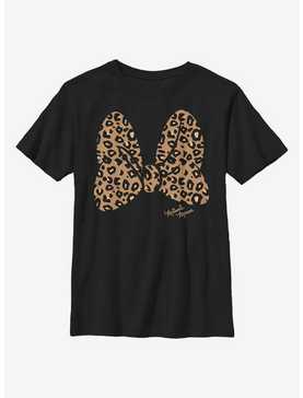 Disney Minnie Mouse Animal Print Bow Youth T-Shirt, , hi-res