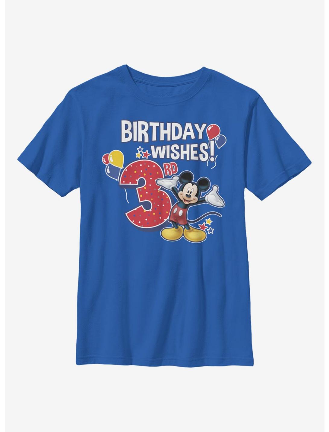Disney Mickey Mouse Mickey Birthday 3 Youth T-Shirt, ROYAL, hi-res