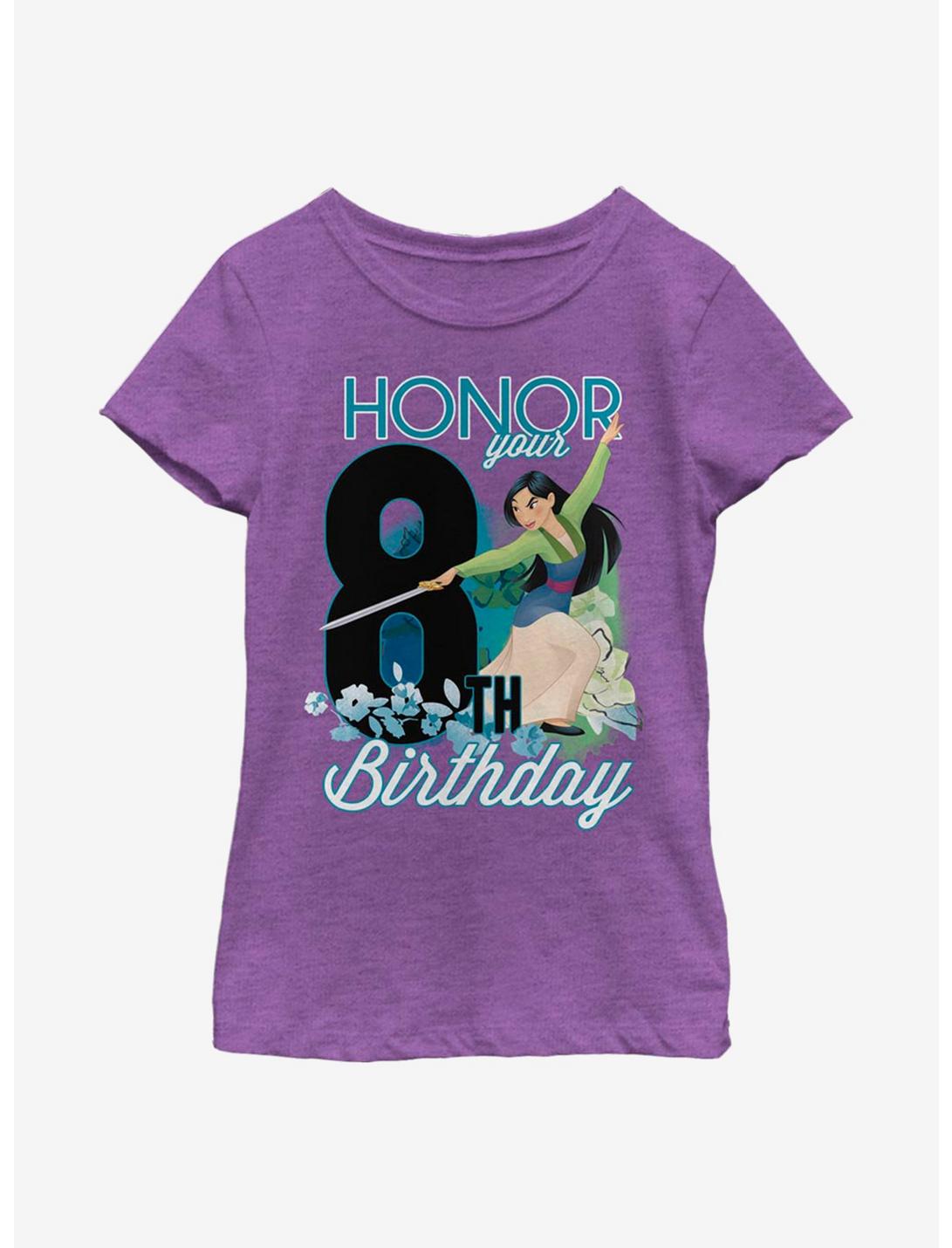 Disney Mulan Eight Birthday Youth Girls T-Shirt, PURPLE BERRY, hi-res