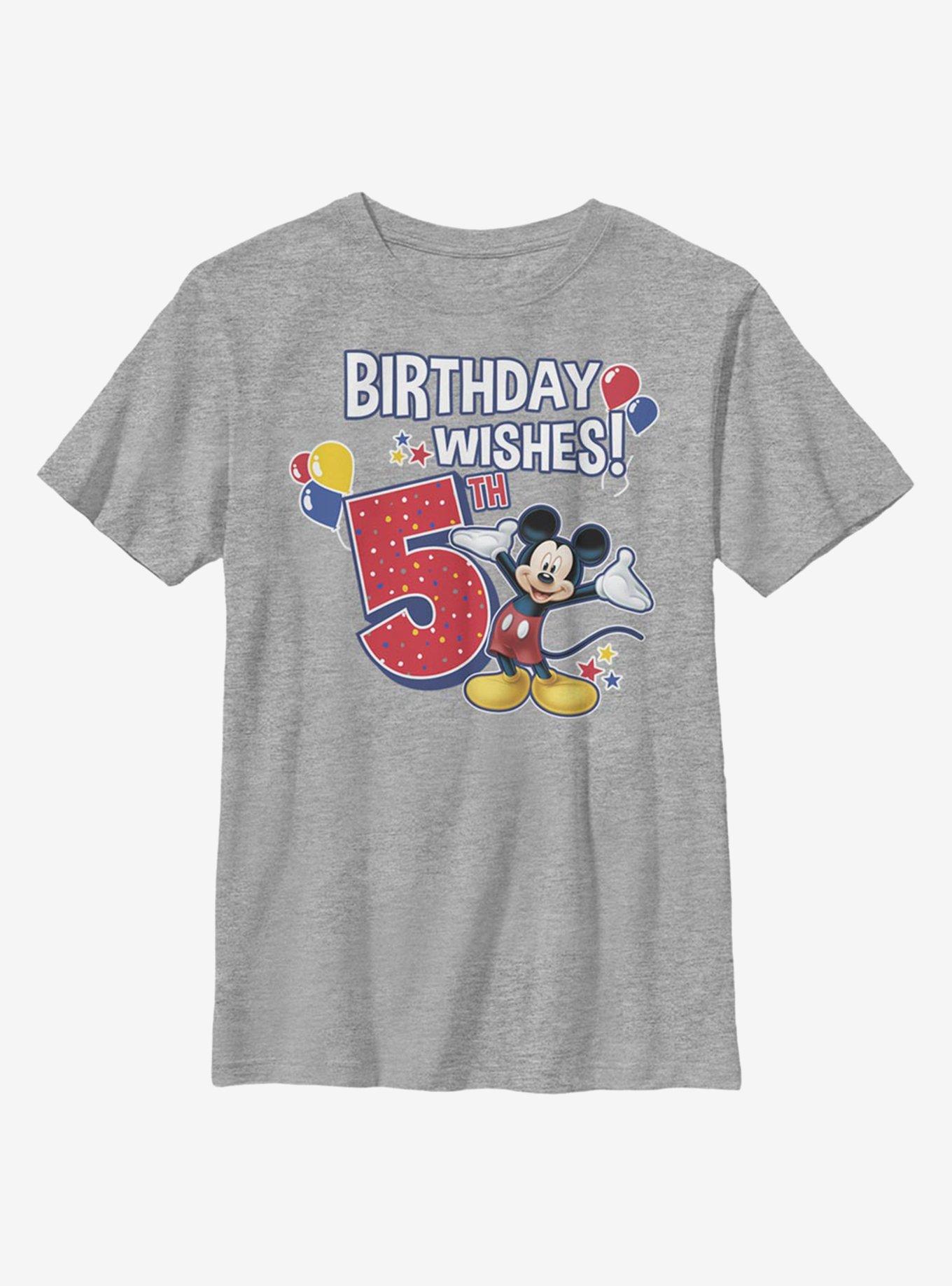 Disney Mickey Mouse Mickey Birthday 5 Youth T-Shirt, , hi-res