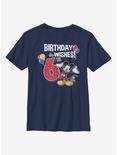 Disney Mickey Mouse Mickey Birthday 6 Youth T-Shirt, NAVY, hi-res