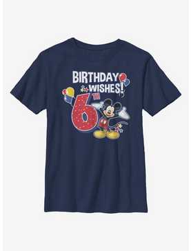 Disney Mickey Mouse Mickey Birthday 6 Youth T-Shirt, , hi-res