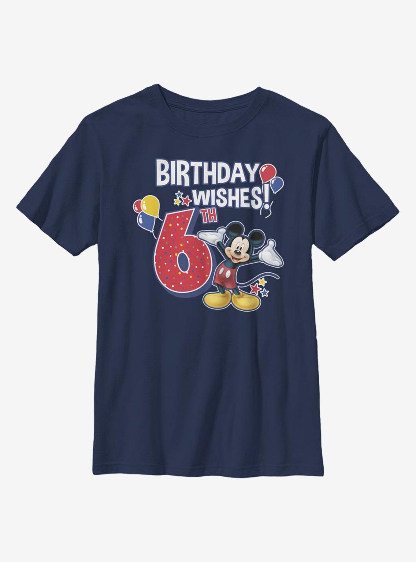 Disney Mickey Mouse Mickey Birthday 6 Youth T-Shirt, , hi-res