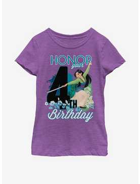 Disney Mulan Four Birthday Youth Girls T-Shirt, , hi-res