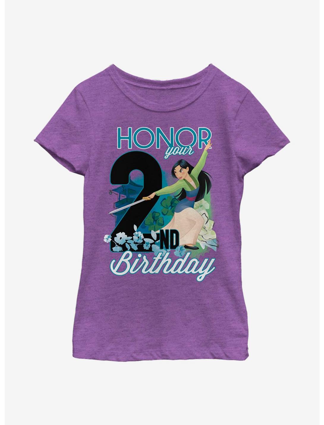 Disney Mulan Two Birthday Youth Girls T-Shirt, PURPLE BERRY, hi-res
