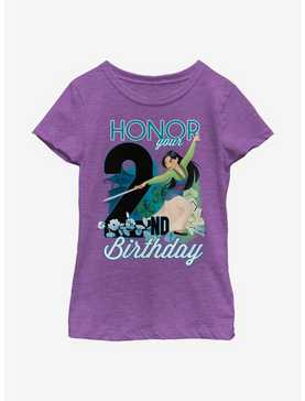 Disney Mulan Two Birthday Youth Girls T-Shirt, , hi-res