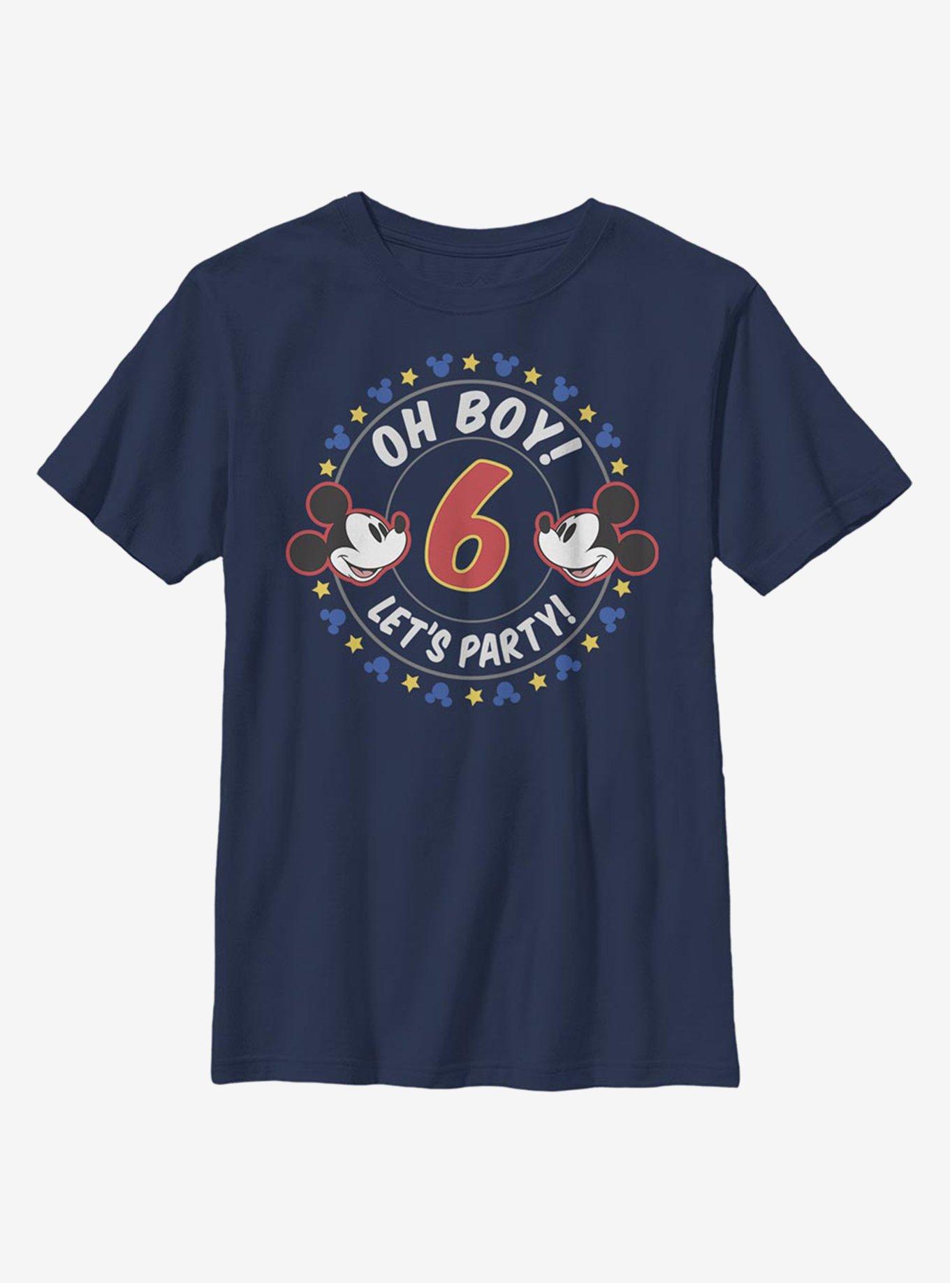 Disney Mickey Mouse Oh Boy Mickey 6 Youth T-Shirt, NAVY, hi-res