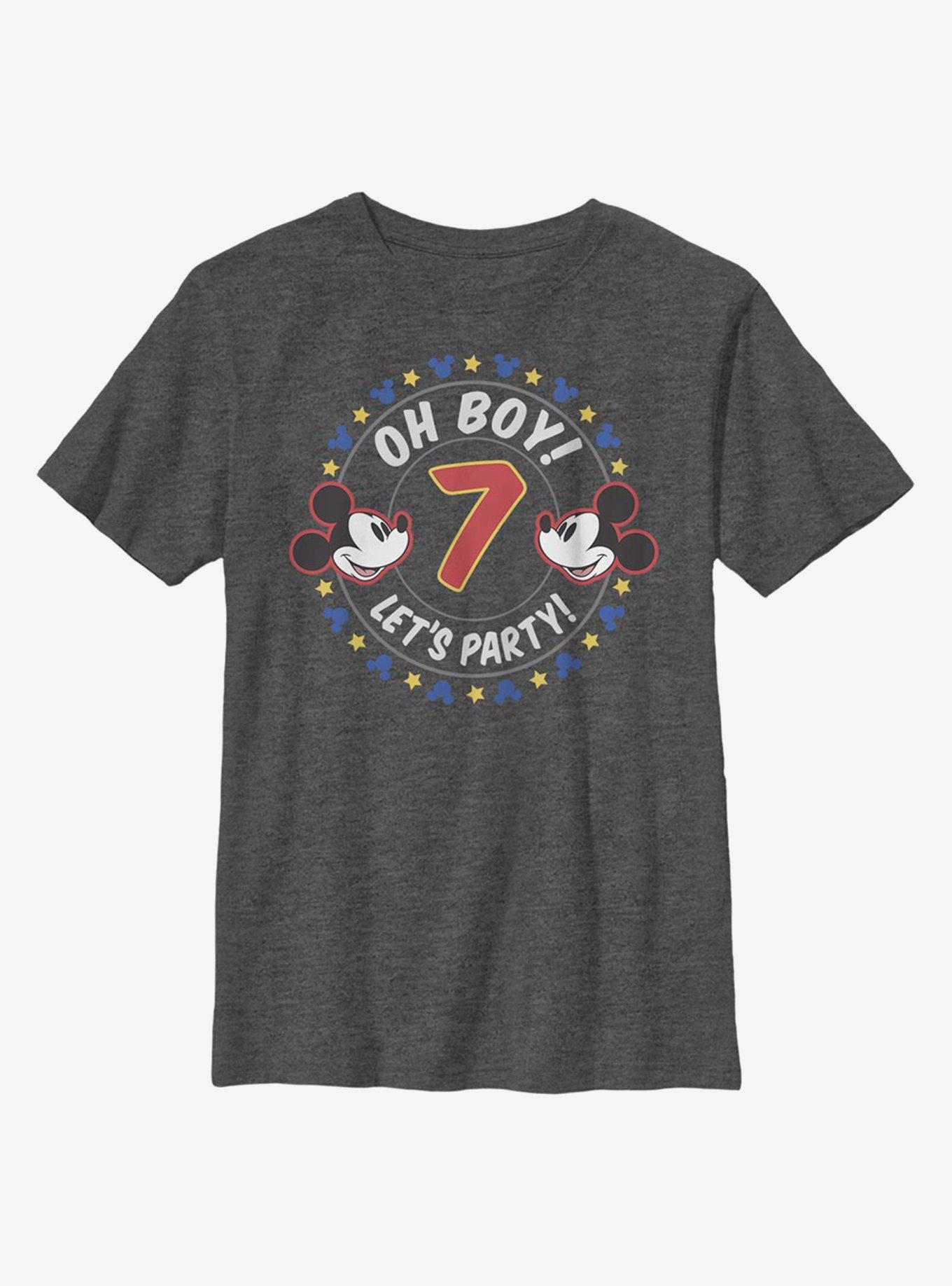 Disney Mickey Mouse Oh Boy Mickey 7 Youth T-Shirt, CHAR HTR, hi-res