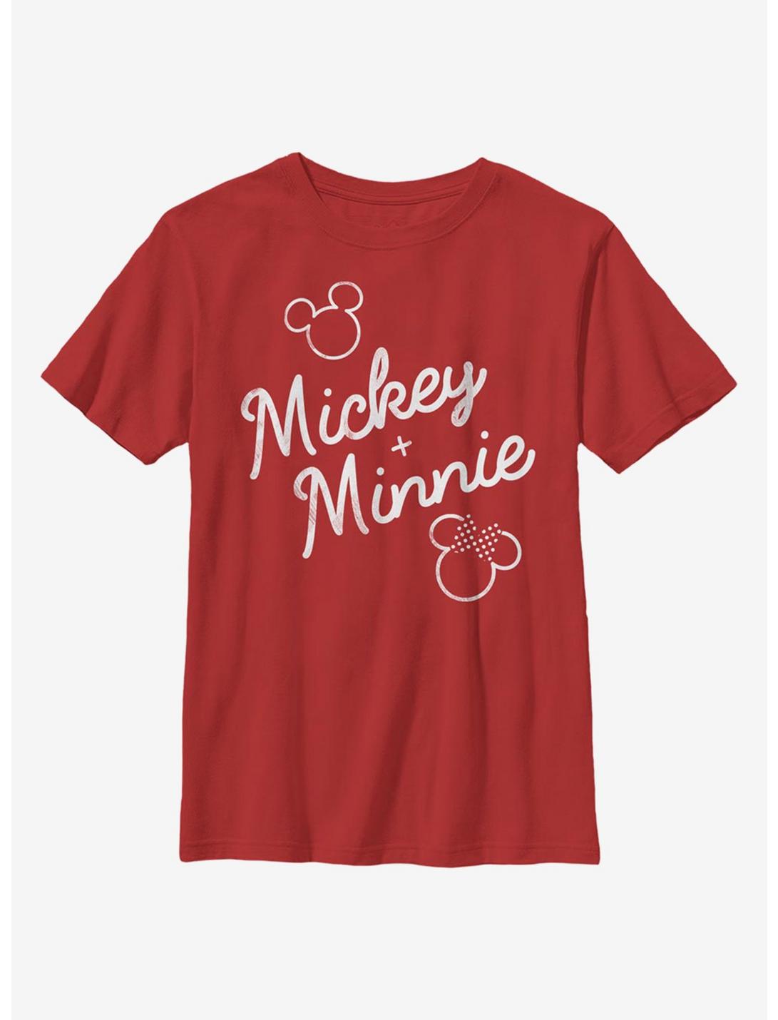 Disney Mickey Mouse Signed Together Youth T-Shirt, RED, hi-res