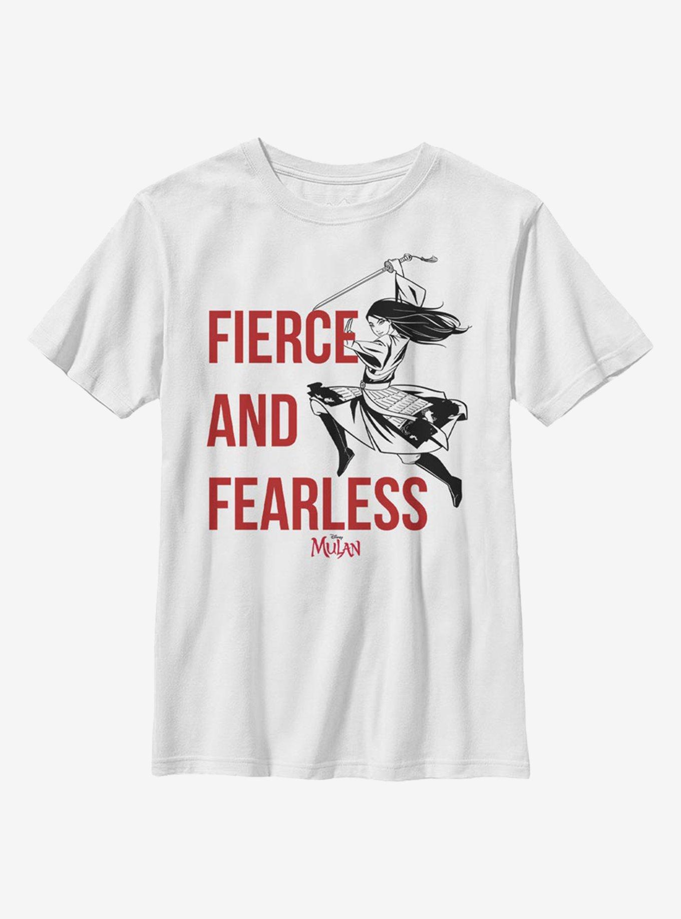 Disney Mulan Fierce And Fearless Youth T-Shirt, , hi-res