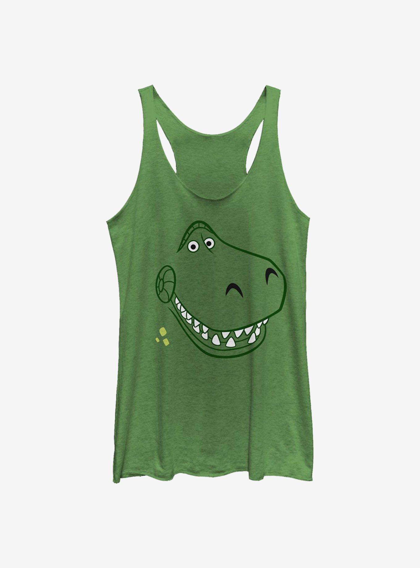 Disney Pixar Toy Story Rex Big Face Womens Tank Top, ENVY, hi-res