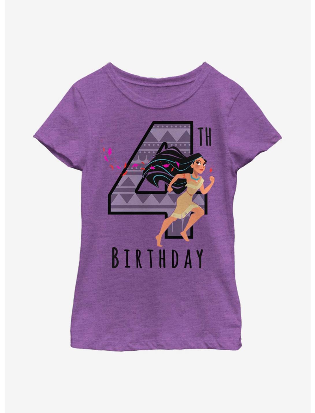 Disney Pocahontas Birthday 4 Youth Girls T-Shirt, PURPLE BERRY, hi-res