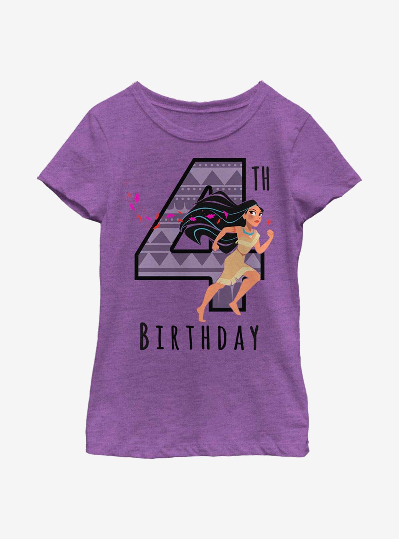 Disney Pocahontas Birthday 4 Youth Girls T-Shirt, , hi-res