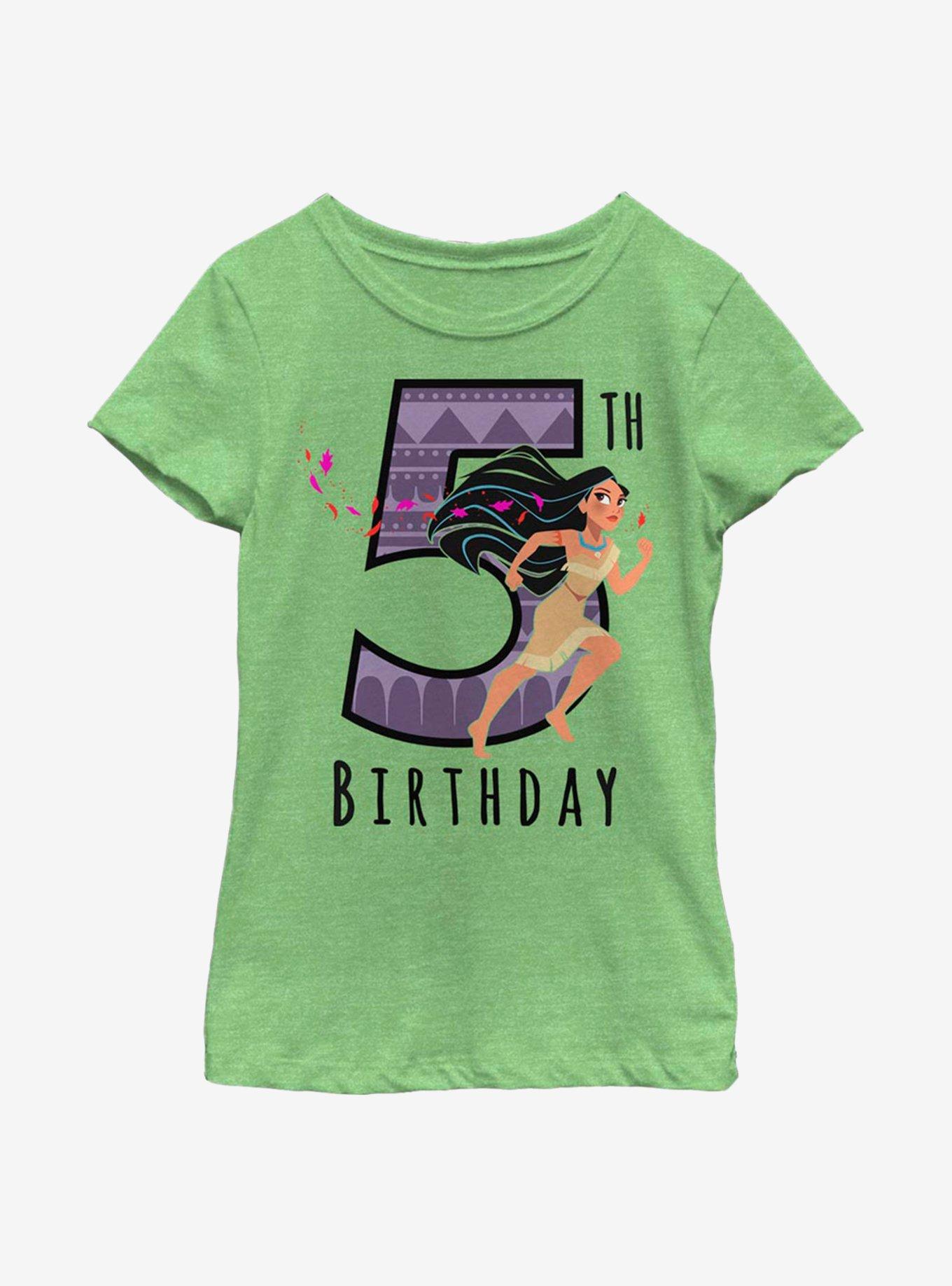 Disney Pocahontas Birthday 5 Youth Girls T-Shirt, , hi-res