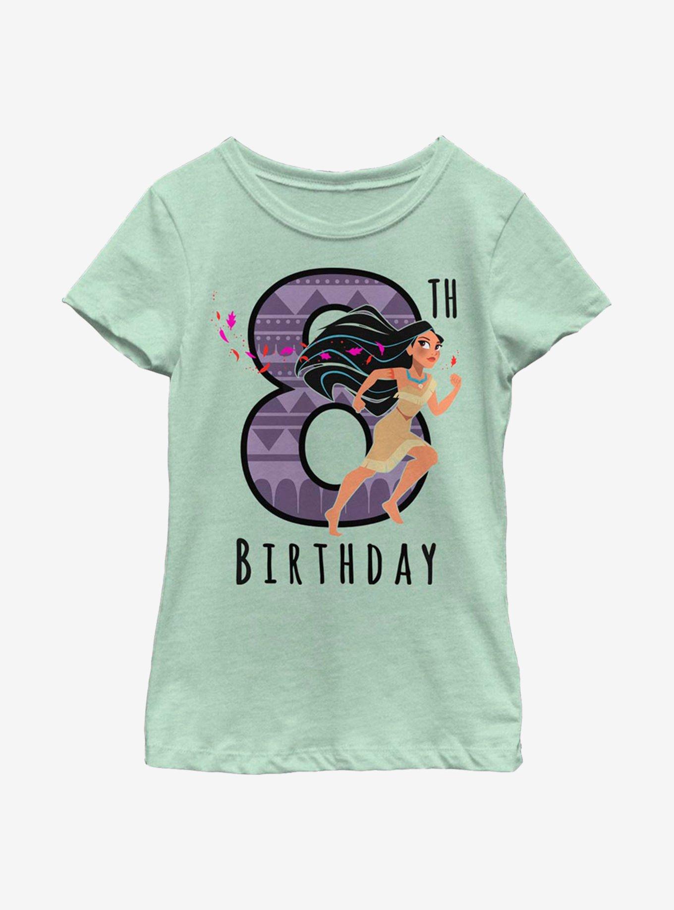 Disney Pocahontas Birthday 8 Youth Girls T-Shirt, MINT, hi-res