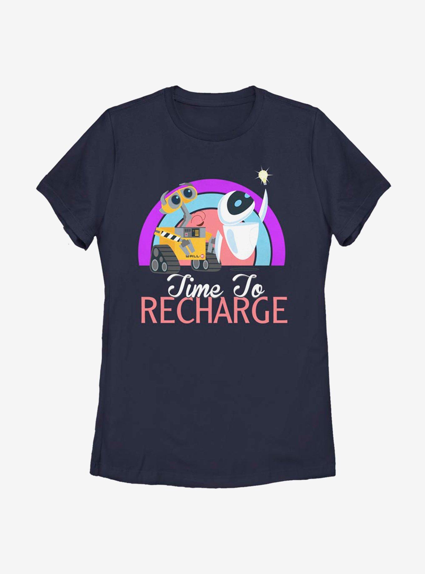 Disney Pixar WALL-E Recharge Womens T-Shirt, NAVY, hi-res