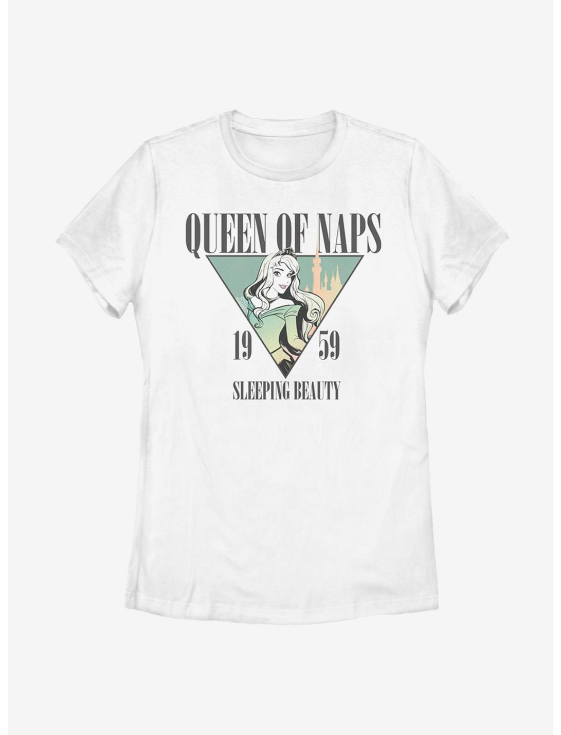 Disney Sleeping Beauty Queen Of Naps Womens T-Shirt, WHITE, hi-res