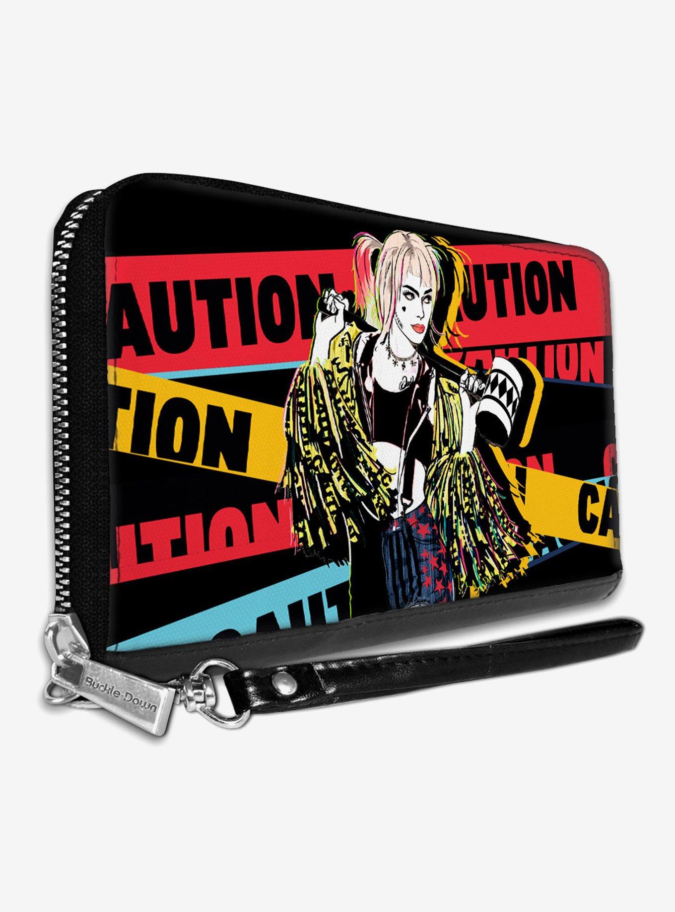 DC Comics Birds of Prey Harley Quinn Caution Hammer Zip Around Wallet, , hi-res