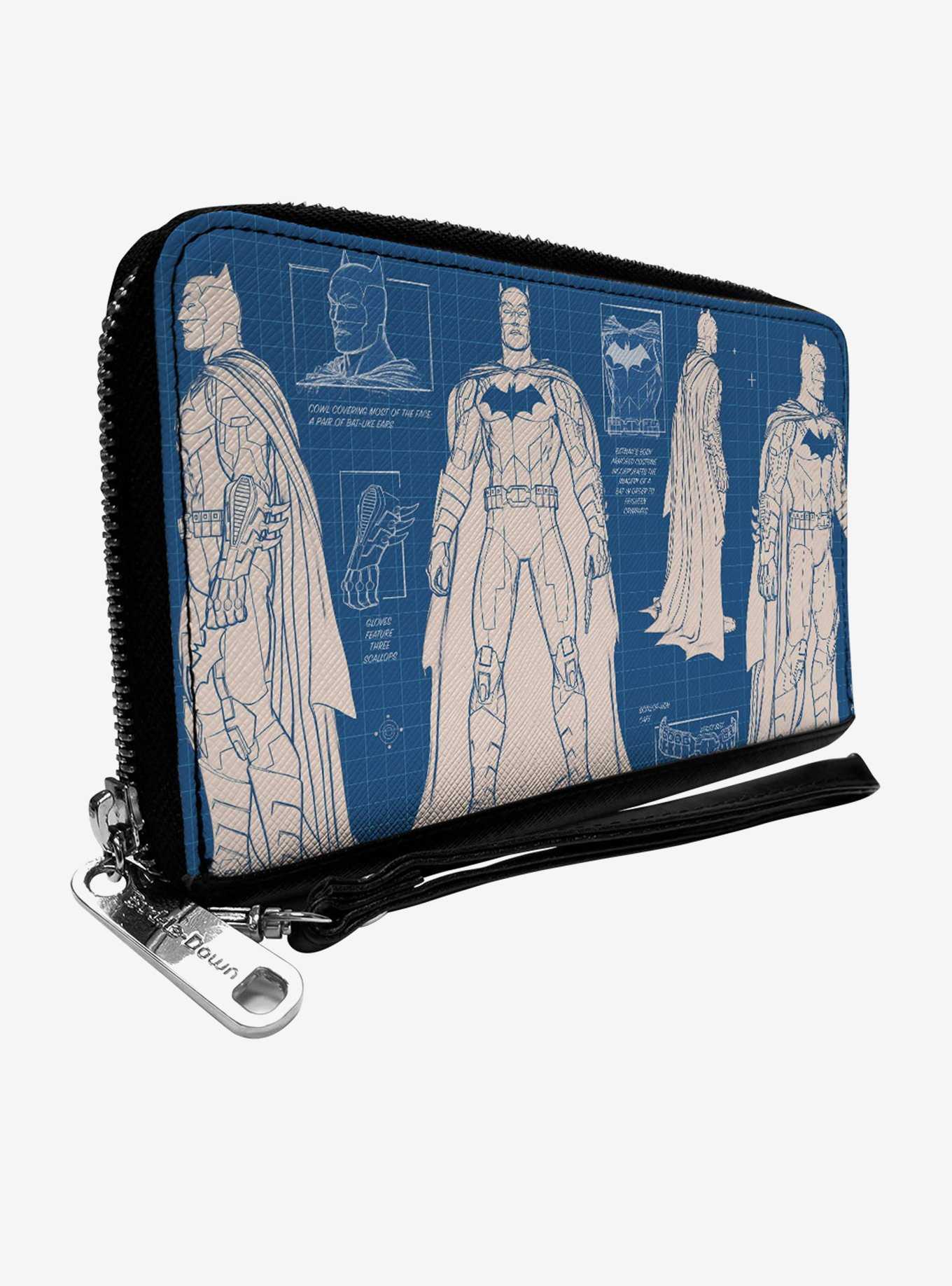 DC Comics Batman Blueprint Poses Zip Around Wallet, , hi-res
