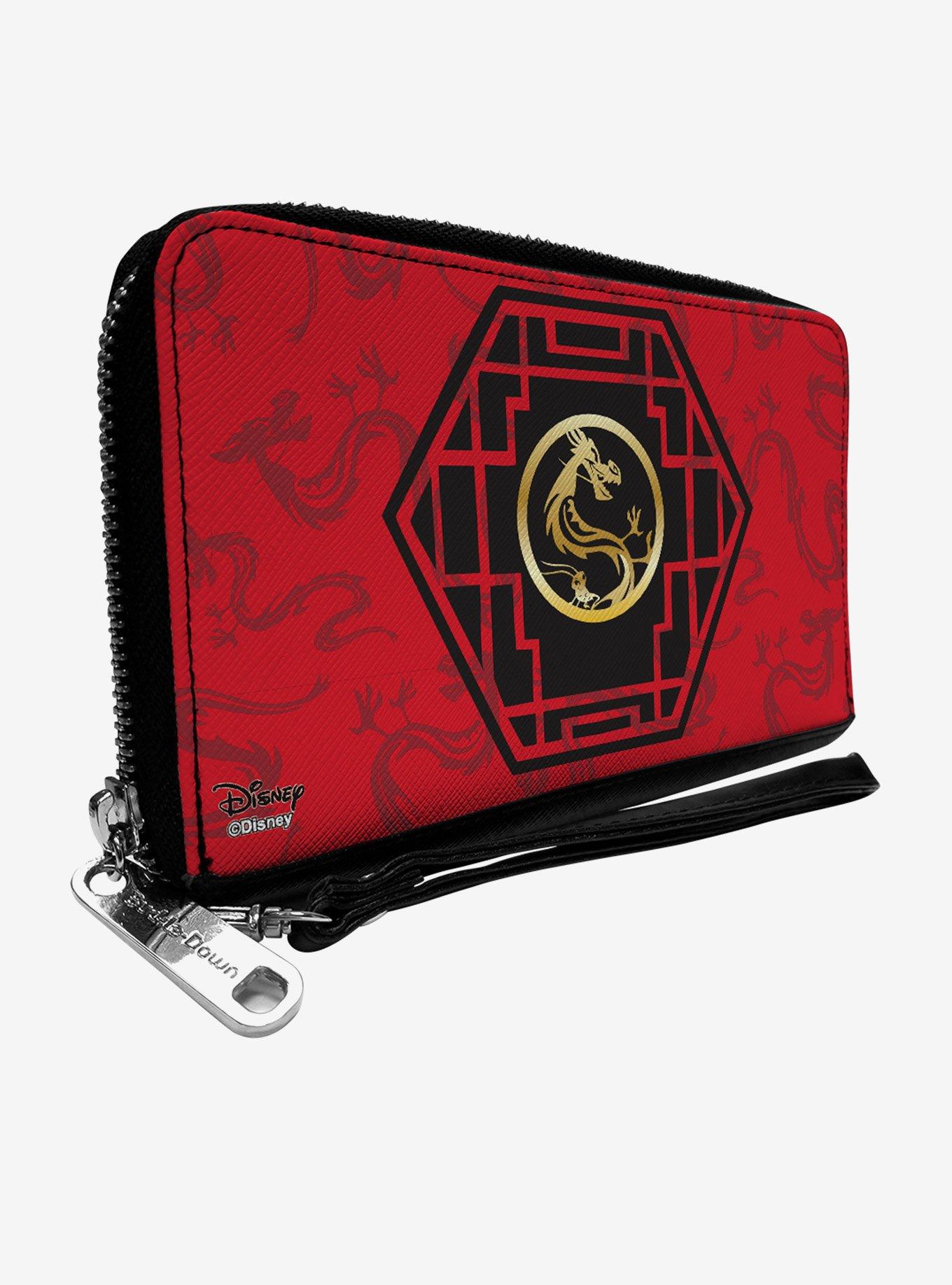 Disney Mulan Mushu Cri-kee Lattice Zip Around Wallet, , hi-res