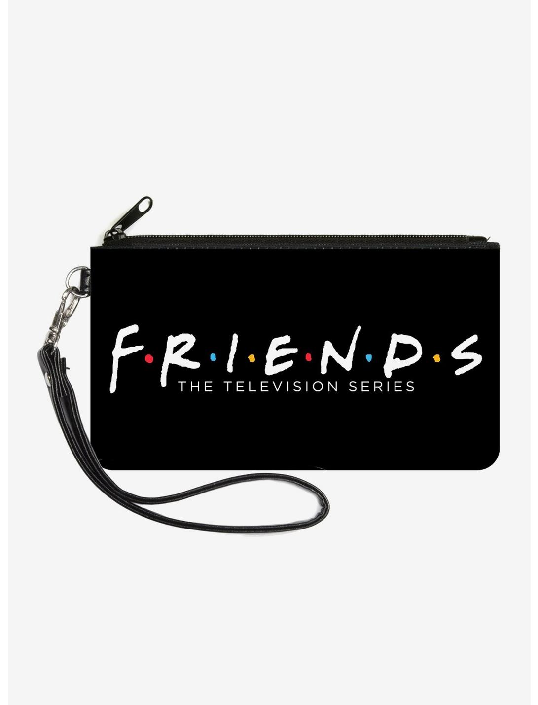 Friends The Television Series Logo Black And White Zip Clutch Wallet, , hi-res