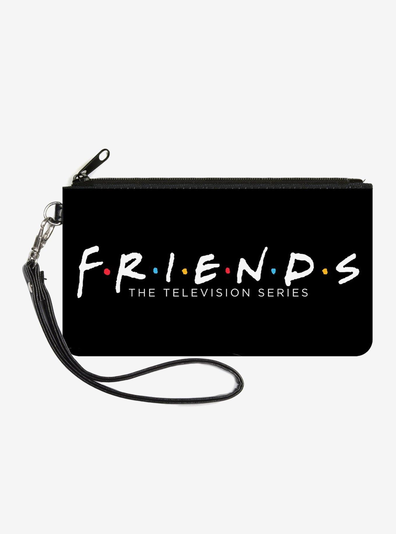 Friends The Television Series Logo Black And White Zip Clutch Wallet, , hi-res