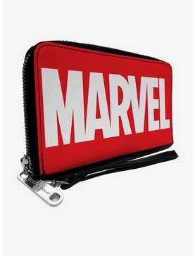 Marvel Red Brick Logo Red White Womens Zip Around Wallet, , hi-res