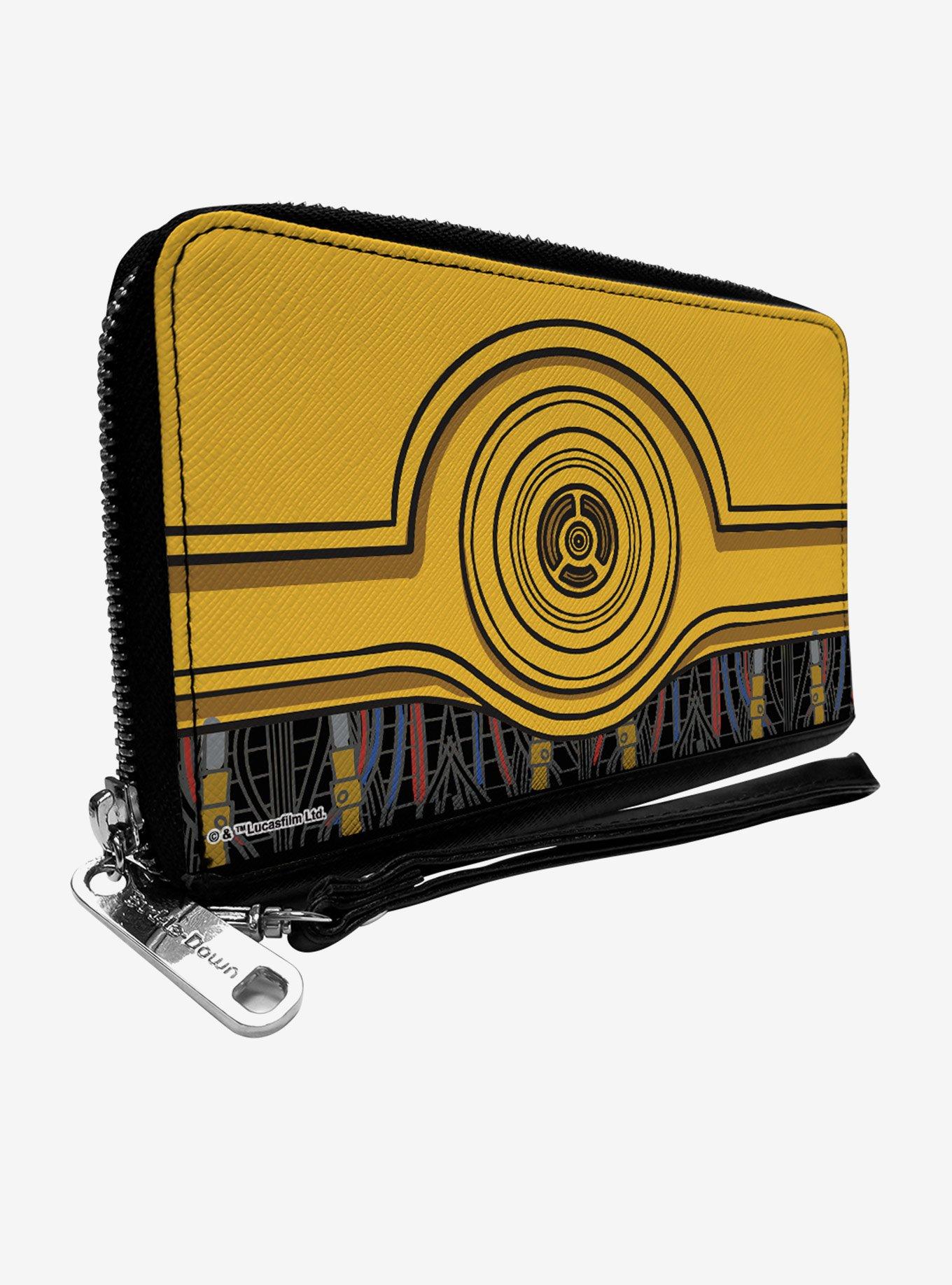 Star Wars C-3PO Wires Bounding Womens Zip Around Wallet, , hi-res