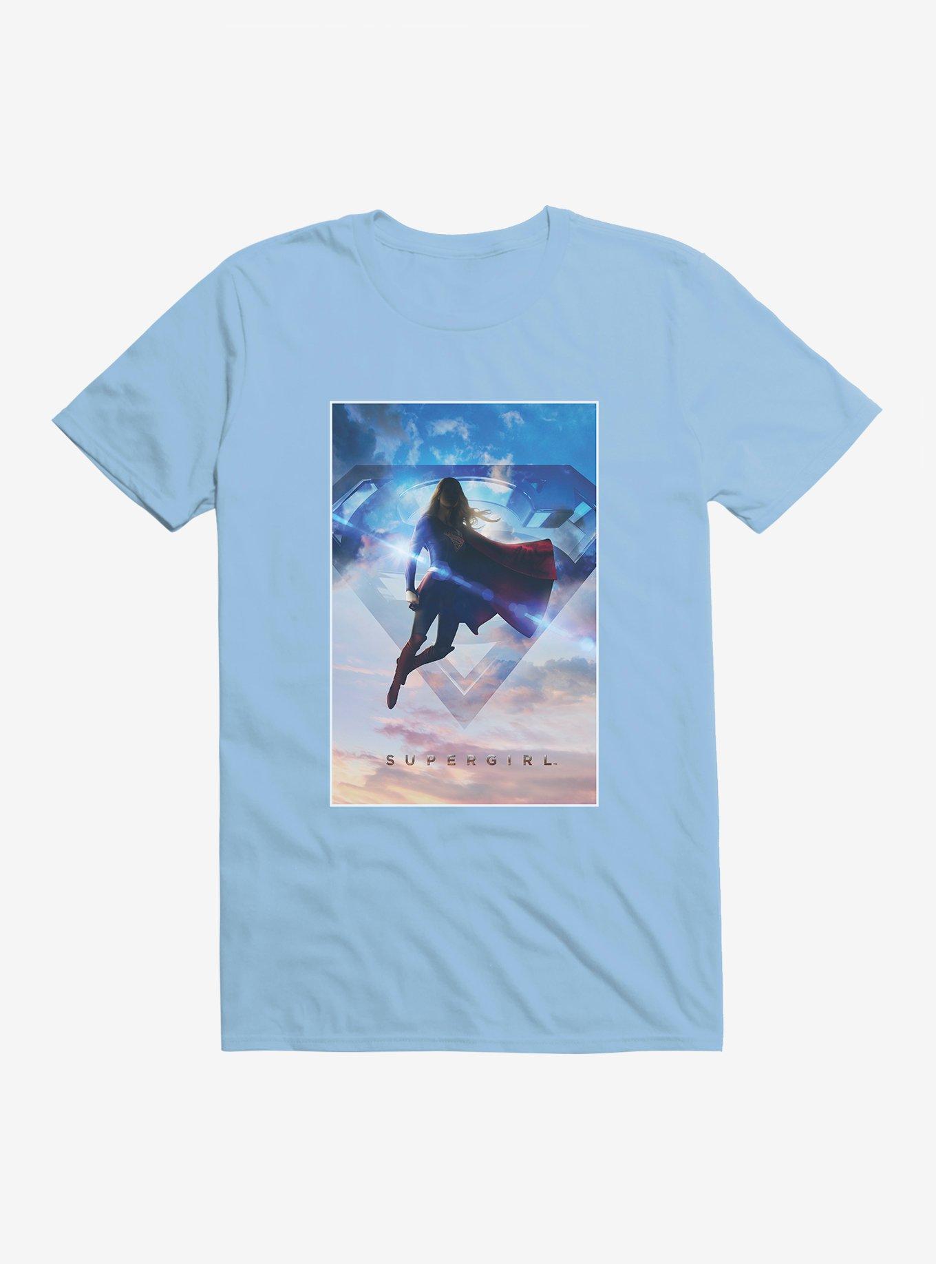 DC Comics Supergirl Logo Sky T-Shirt, LIGHT BLUE, hi-res
