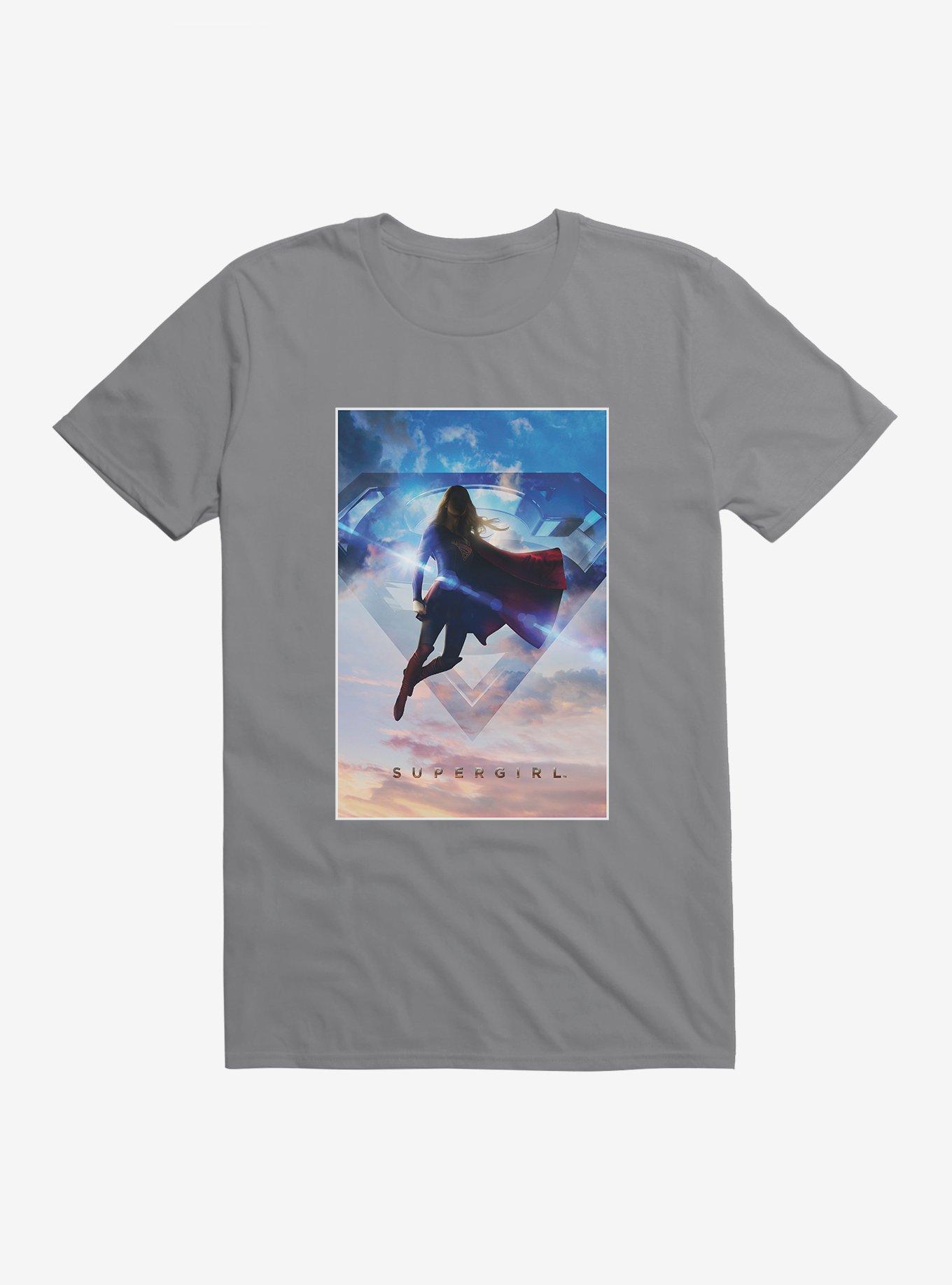 DC Comics Supergirl Logo Sky T-Shirt, STORM GREY, hi-res