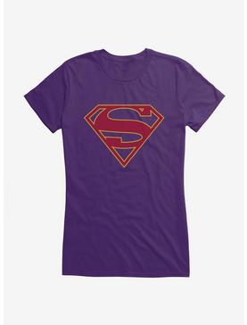 DC Comics Supergirl Classic Logo Girls T-Shirt, PURPLE, hi-res