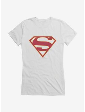 DC Comics Supergirl Classic Logo Girls T-Shirt, WHITE, hi-res